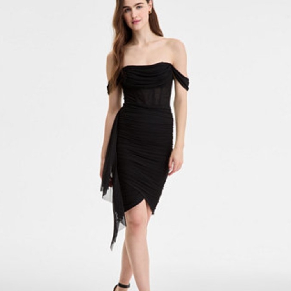 City Studios Black Strapless Dress